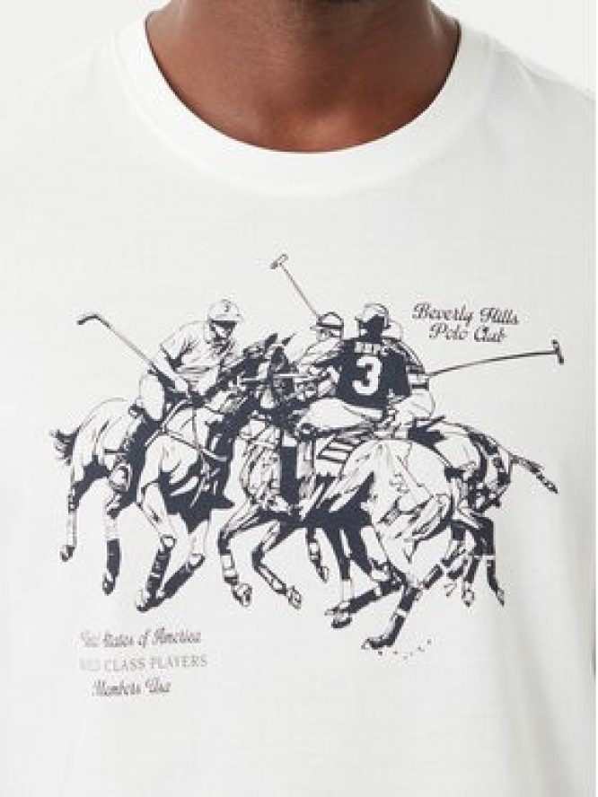 Beverly Hills Polo Club T-Shirt P-SS26M-TS101 Biały Regular Fit
