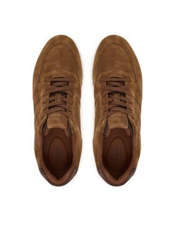 Clarks Sneakersy Radwell Tie 26186564 Brązowy