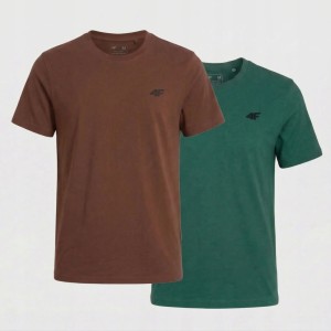 KOSZULKA MĘSKA LIMITOWANA 4F T-SHIRT KOMPLET ZESTAW 2 SZTUKI S M3948 SS26