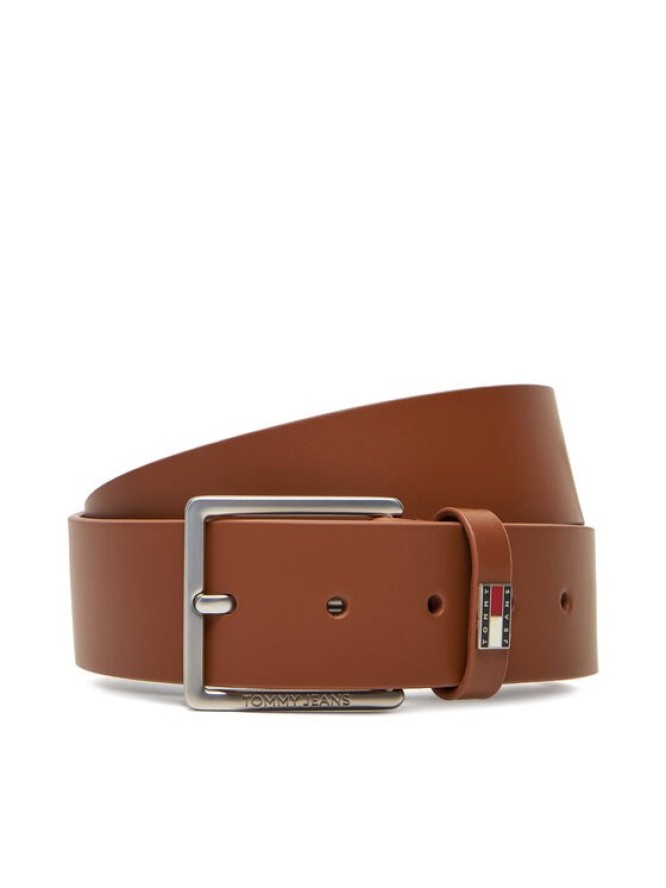 Tommy Jeans Pasek Męski Tjm Flag Leather 4.0 AM0AM13416 Brązowy
