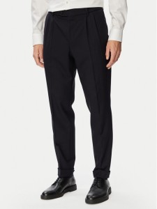 BOSS Spodnie garniturowe H-Perin-263 50567532 Granatowy Tapered Fit