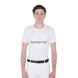 T-shirt slim z logo Equestro