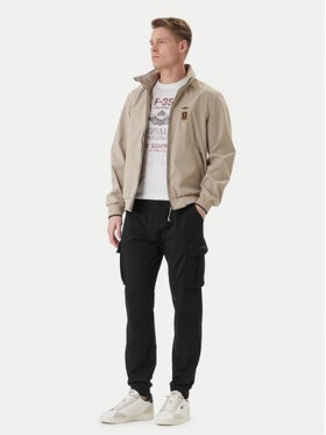 Aeronautica Militare Spodnie dresowe 261PF1020UF00674 Czarny Regular Fit