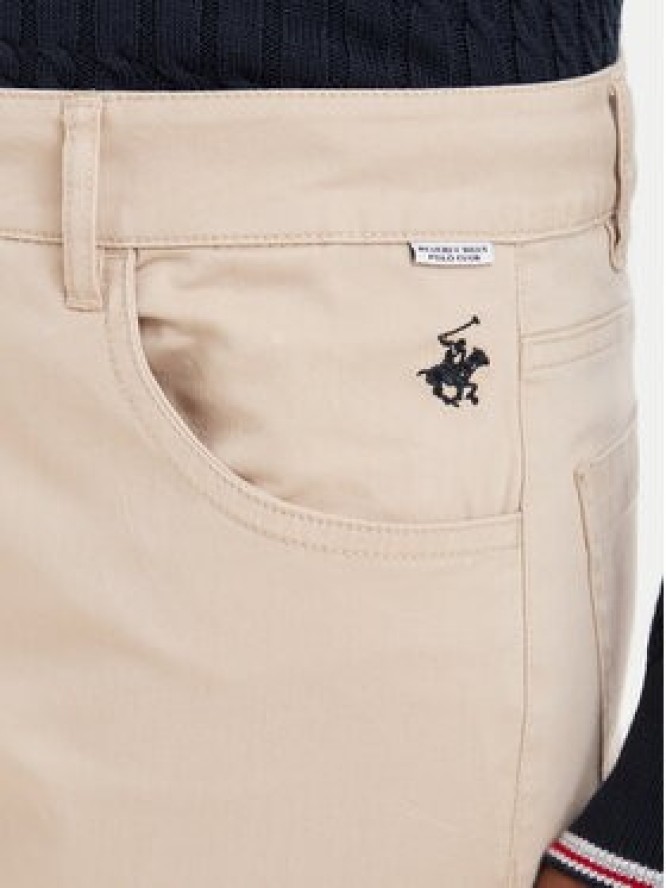 Beverly Hills Polo Club Chinosy P-SS26W-T586585 Beżowy Slim Fit