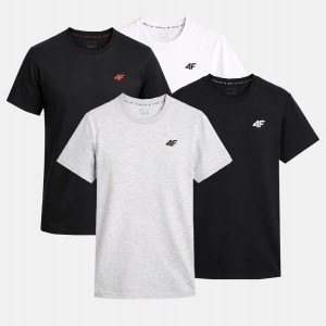 KOMPLET KOSZULEK MĘSKICH 4F ZESTAW 4PAK T-SHIRT TTSHM3341