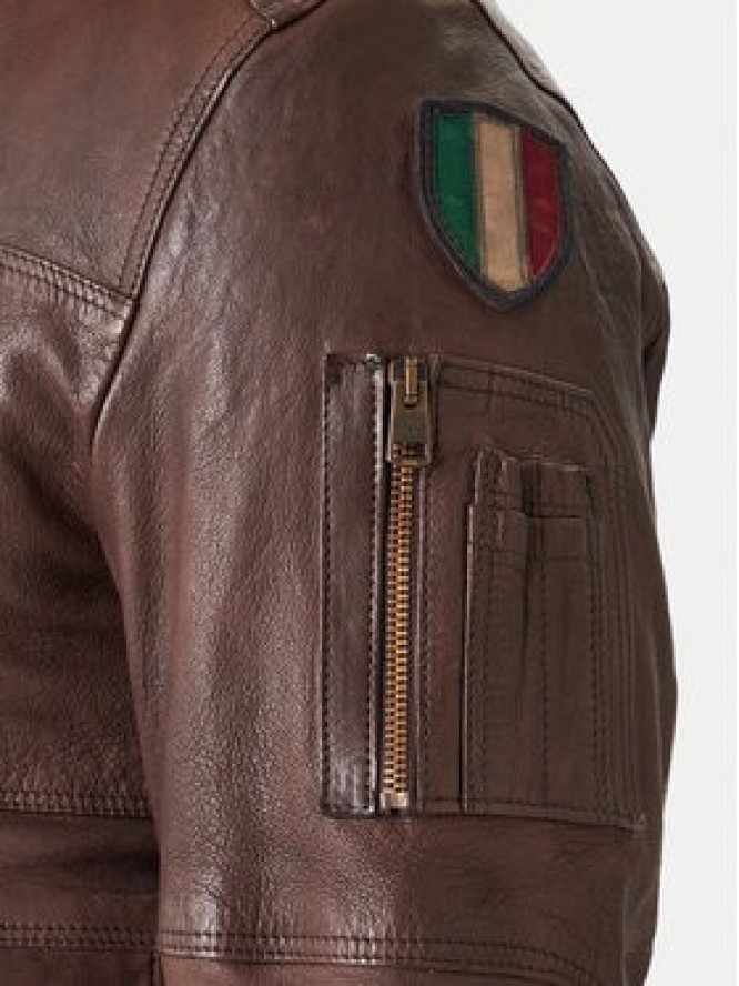 Aeronautica Militare Kurtka skórzana 252PN0846U100839 Brązowy Regular Fit