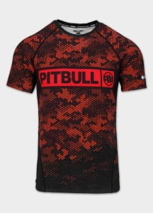 Męska Koszulka Rashguard PITBULL treningowa techniczna HEX CAMO HILLTOP