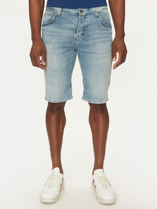 Mustang Szorty jeansowe Chicago 1012672 Niebieski Slim Fit