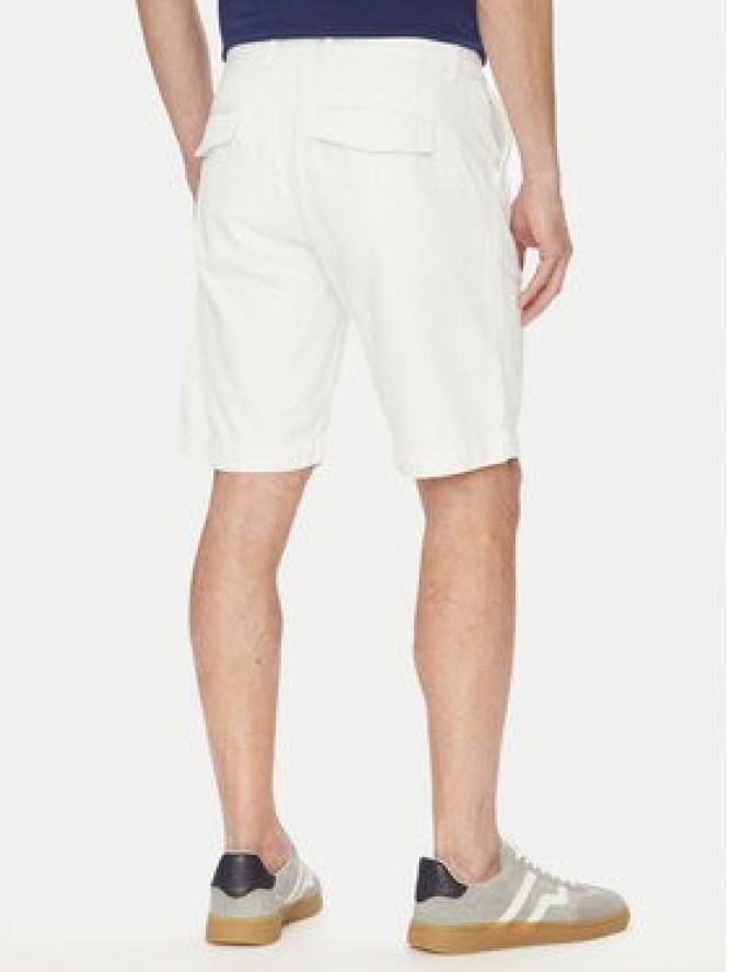 La Martina Szorty materiałowe Vics MAB004 TL147 Biały Regular Fit