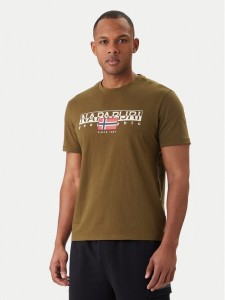 Napapijri T-Shirt S-Aylmer NP0A4HTO Zielony Regular Fit