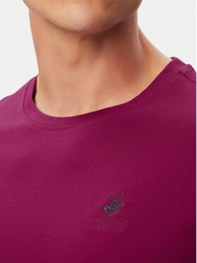 Beverly Hills Polo Club T-Shirt P-SS26M-TS41740 Bordowy Regular Fit
