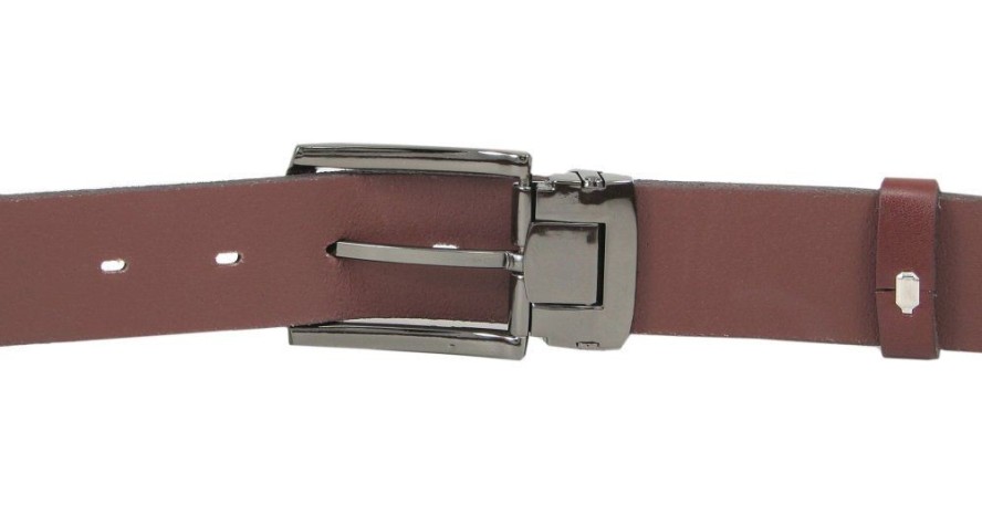 Pasek do Spodni, Brązowy 90 cm, Skórzany, Elegancki, Możliwość Skrócenia -ZET