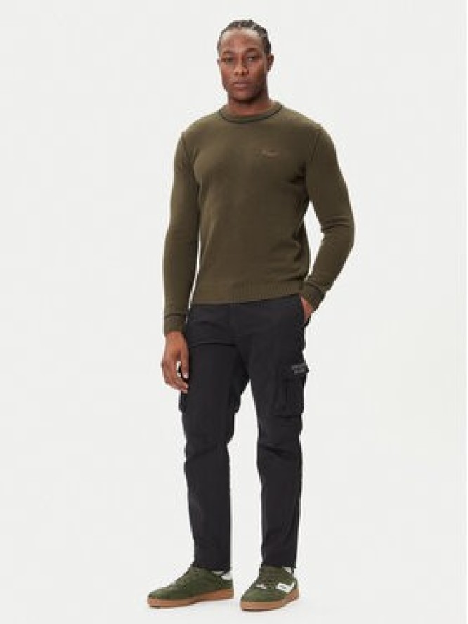 Aeronautica Militare Sweter 252MA1608UL00924 Zielony Regular Fit