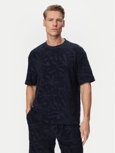 BOSS T-Shirt Flower 50559227 Granatowy Regular Fit