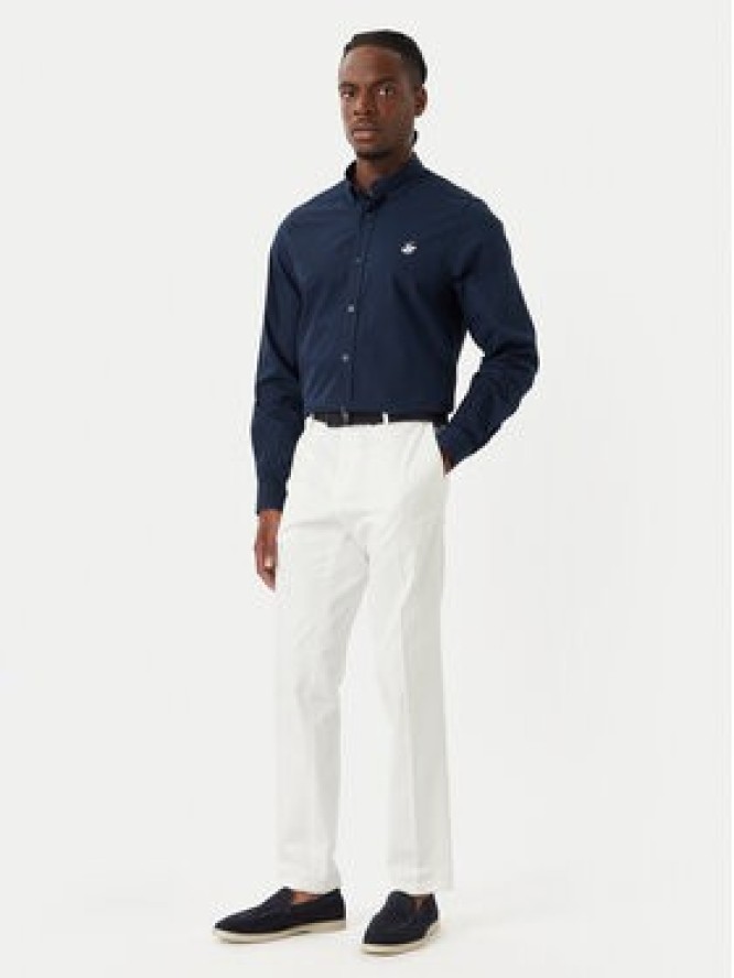 Beverly Hills Polo Club Koszula P-SS26M-BRASS Granatowy Regular Fit