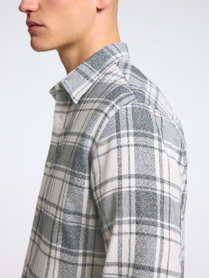 SELECTED HOMME Koszula w kolorze szaro-białym rozmiar: M