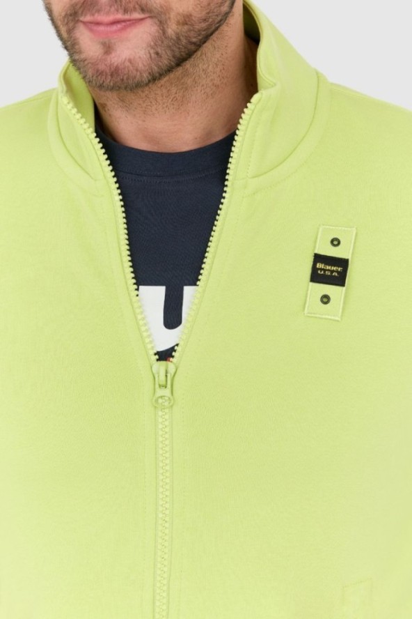 BLAUER Zielona męska rozpinana bluza, Rozmiar XXL