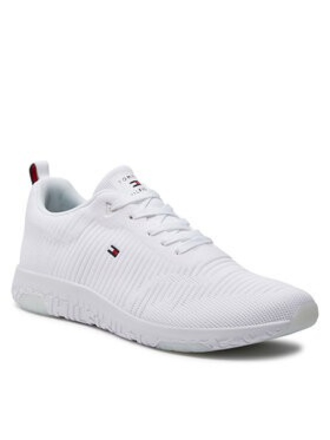 Tommy Hilfiger Sneakersy Corporate Knit Rib Runner FM0FM02838 Biały