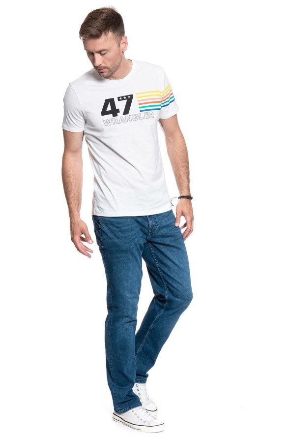 WRANGLER SS RAINBOW TEE OFF WHITE W7F1FK737 112131797