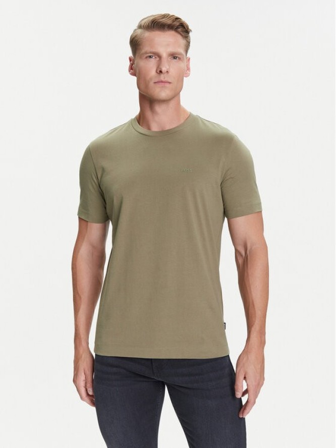 BOSS T-Shirt Thompson 01 Zielony Regular Fit