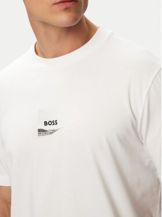 BOSS T-Shirt TS_Network Photo 50564740 Biały Regular Fit