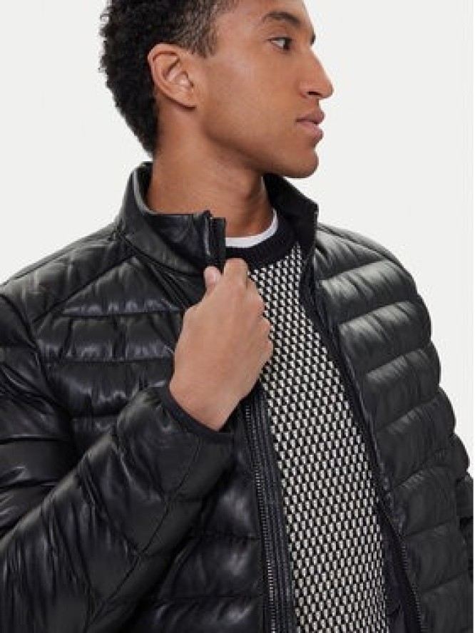 Milestone Kurtka skórzana MSHendrik 531040 60710 Czarny Regular Fit