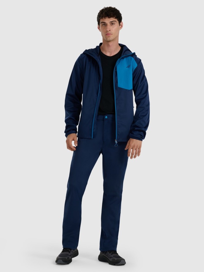 4F Kurtka softshell wiatroodporna membrana 8000 męska - granatowa L