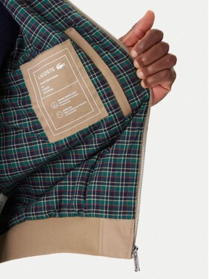Lacoste Kurtka bomber BH7186 Beżowy Regular Fit