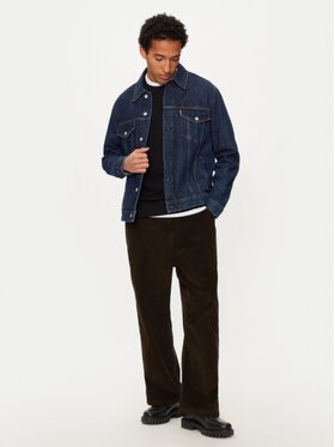 Schott NYC Kurtka jeansowa TRUCKS Granatowy Regular Fit