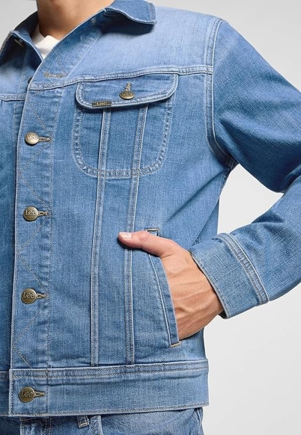 LEE MĘSKA KURTKA JEANSOWA LEE RIDER JACKET WORN INDIGO 112363866