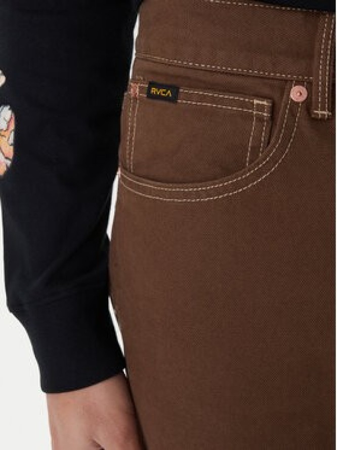 RVCA Spodnie materiałowe Dayshift 23A113502 Brązowy Relaxed Fit