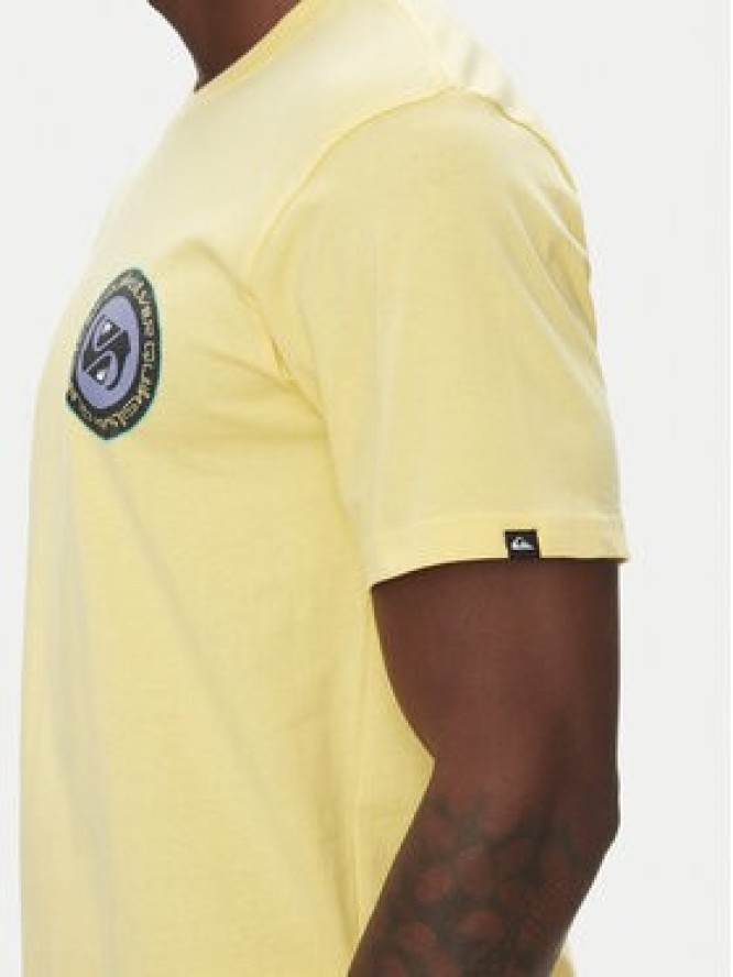 Quiksilver T-Shirt Circle Back Ss EQYZT08054 Żółty Regular Fit