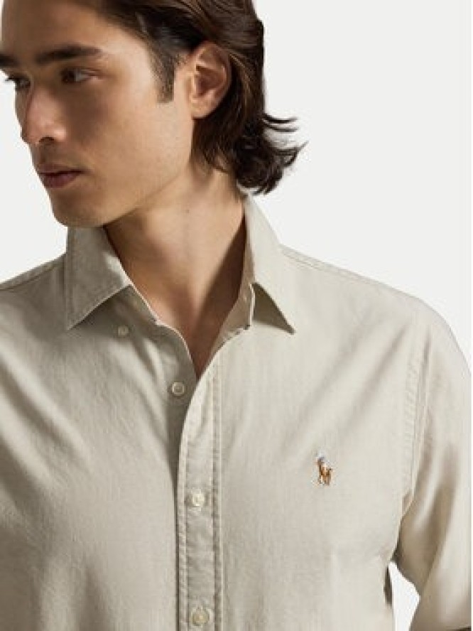 Polo Ralph Lauren Koszula 710792161019 Beżowy jasny Slim Fit