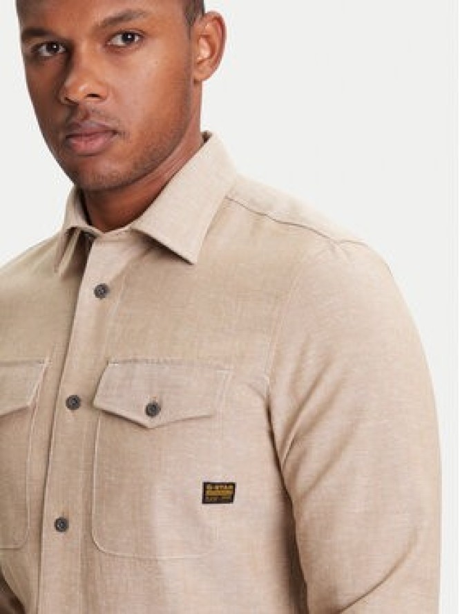 G-Star Raw Koszula Marine D24963-D914 Beżowy Slim Fit