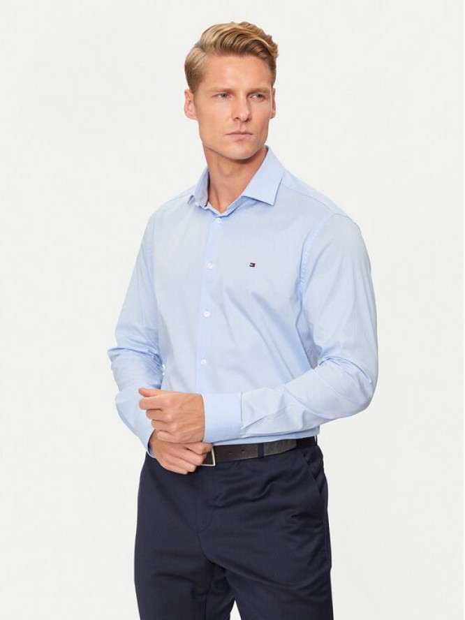 Tommy Hilfiger Koszula MW0MW38347 Błękitny Slim Fit