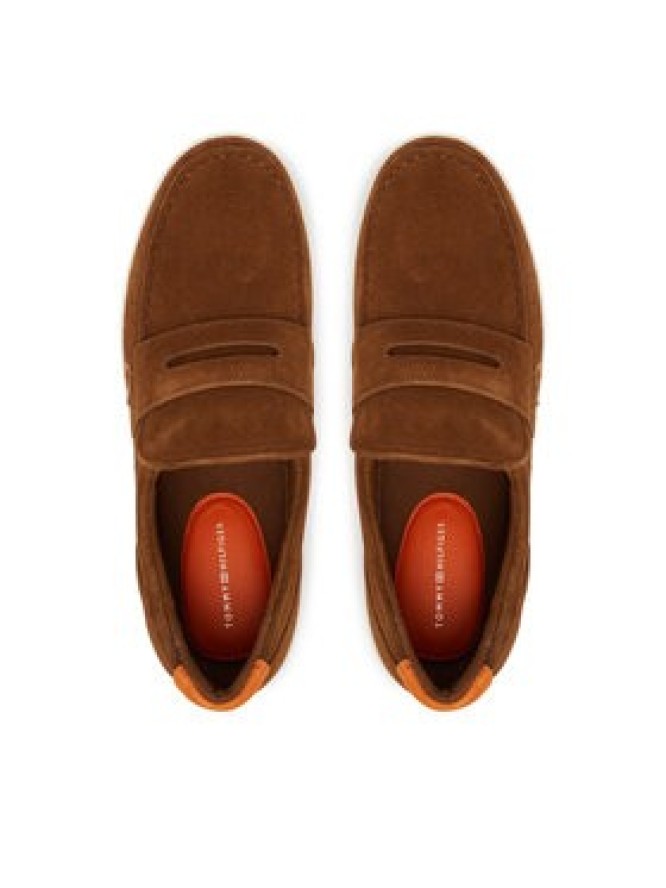 Tommy Hilfiger Półbuty Modern Light Hybrid Suede Loafer FM0FM05786 Brązowy