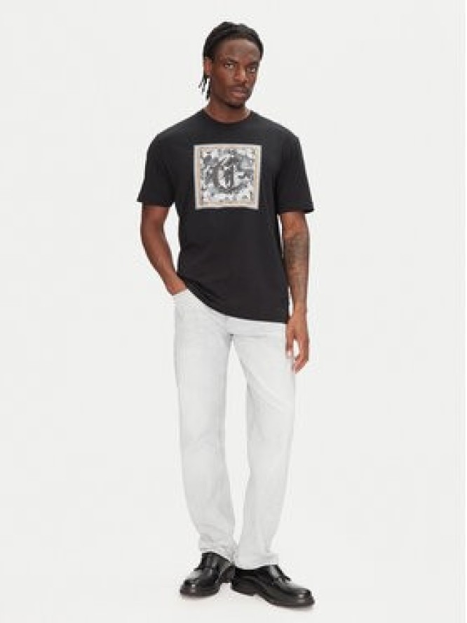 Just Cavalli T-Shirt 78OAHC10 Czarny Regular Fit