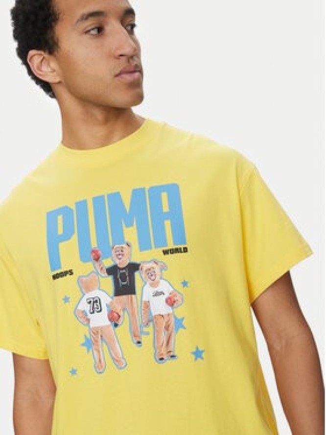 Puma T-Shirt Dylan's World 630257 Żółty Regular Fit