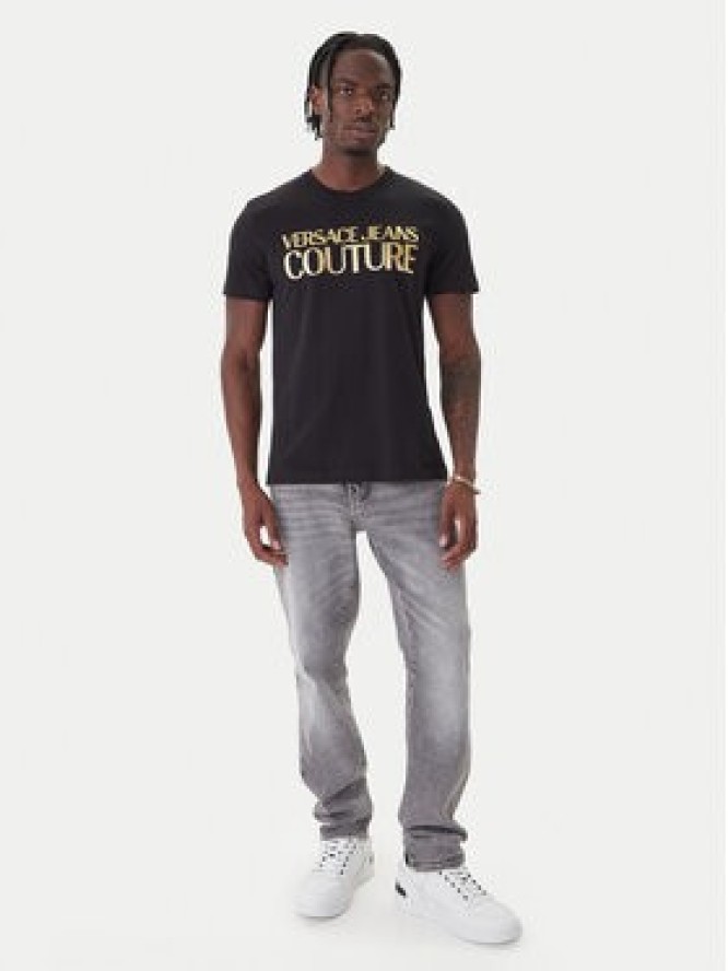 Versace Jeans Couture T-Shirt 79GAHT05 CJ00T Czarny Regular Fit