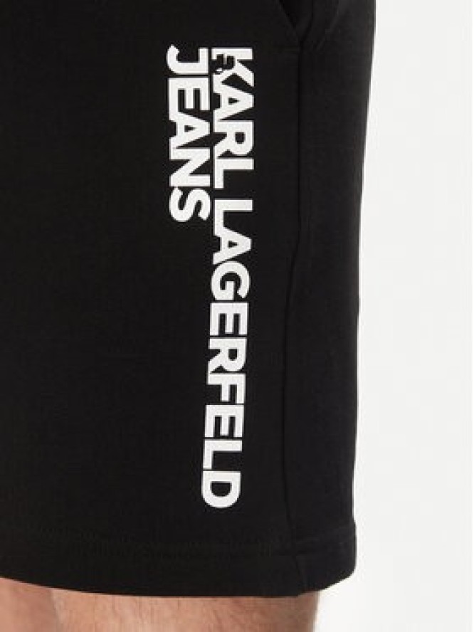 Karl Lagerfeld Jeans Szorty sportowe A2M10166 Czarny Regular Fit
