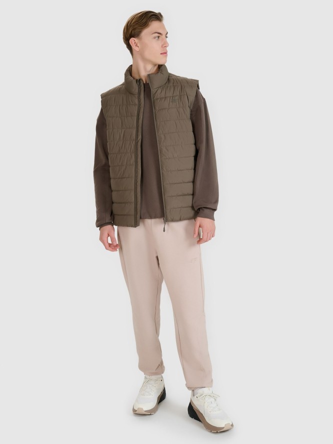 4F Bezrękawnik puchowy z wypełnieniem syntetycznym męski - brązowy S