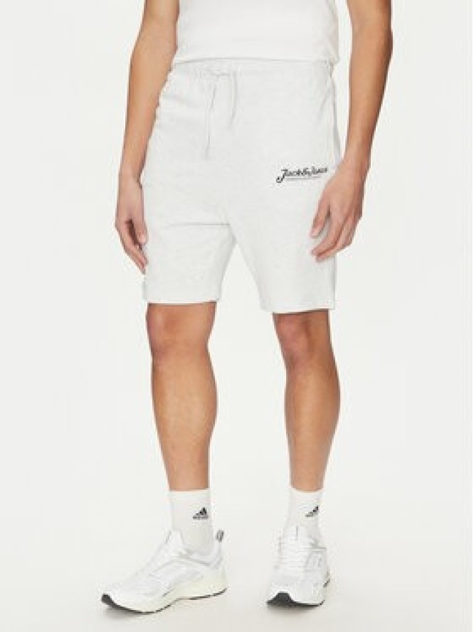 Jack & Jones Komplet t-shirt i szorty sportowe Beau 12277466 Biały Relaxed Fit