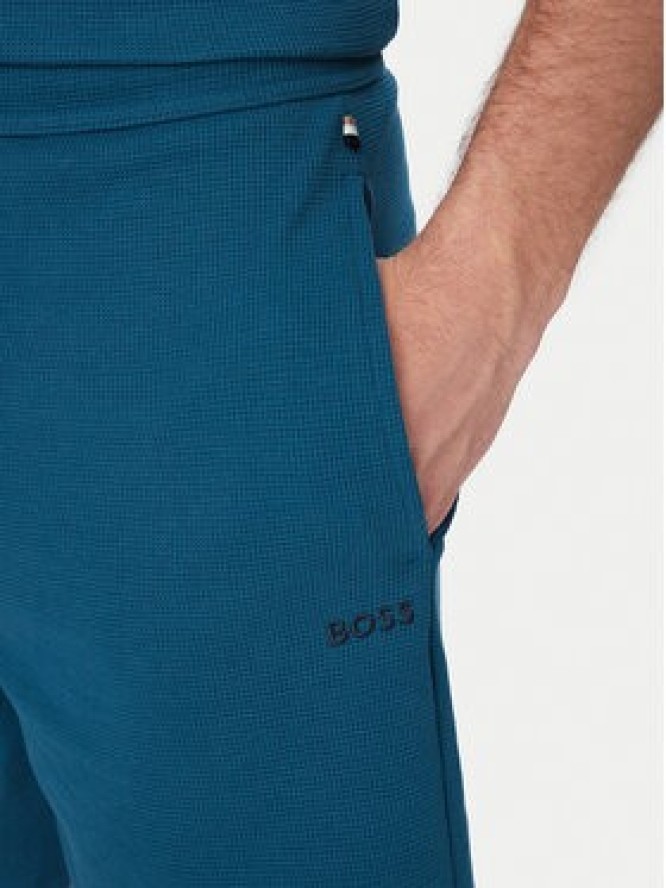 BOSS Szorty sportowe Waffle 50535884 Niebieski Regular Fit