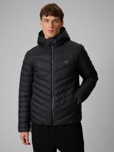 4F Kurtka z wypełnieniem syntetycznym męska - czarna 3XL