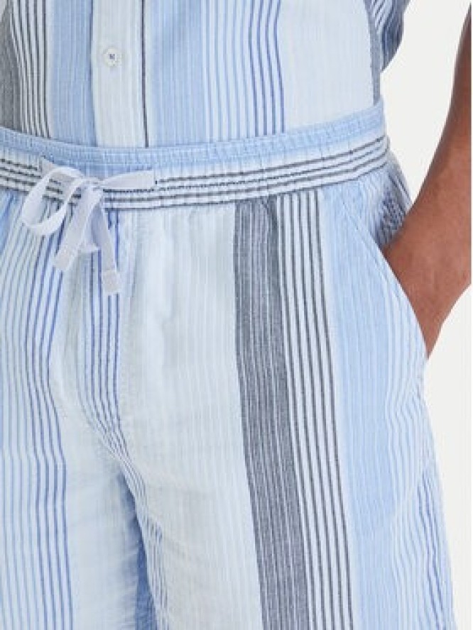 Tommy Jeans Szorty materiałowe Dobby Stripe DM0DM22830 Błękitny Relaxed Fit