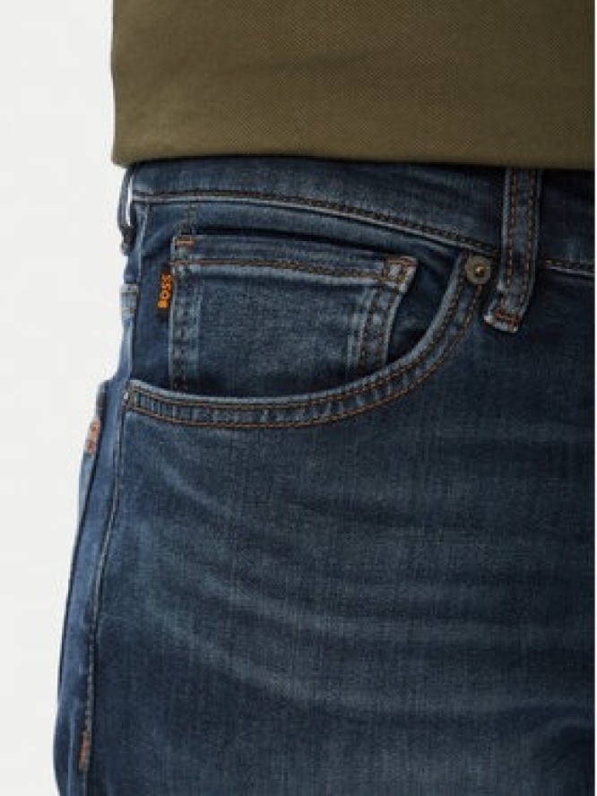 BOSS Jeansy 50566088 Granatowy Regular Fit