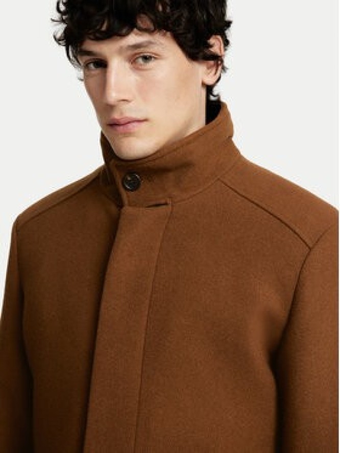 Selected Homme Płaszcz wełniany 16094322 Brązowy Regular Fit