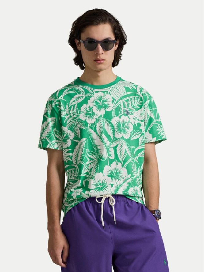 Polo Ralph Lauren T-Shirt 710B16614001 Zielony Regular Fit