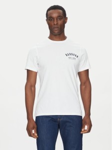 Barbour T-Shirt Preppy MTS0502WH11 Biały Tailored Fit