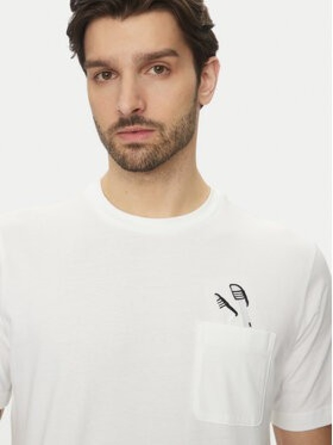 adidas T-Shirt Lounge Slides Graphic Pocket JC5282 Biały Regular Fit